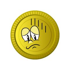 Depressed Gold Coin