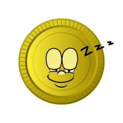 Sleeping Gold Coin