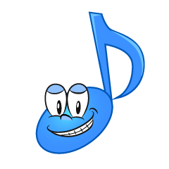 Grinning Music Note