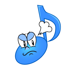 Angry Music Note