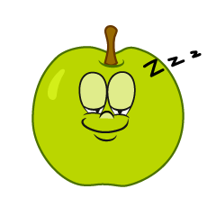 Sleeping Green Apple