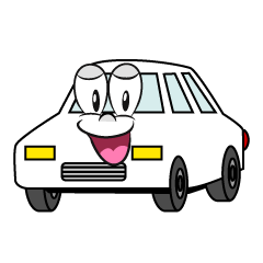 Smiling White Car