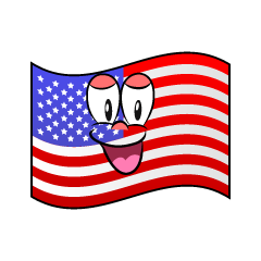 Smiling American Flag