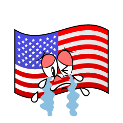 Crying American Flag