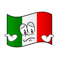 Troubled Italian Flag