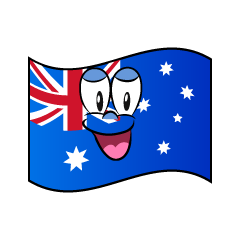 Smiling Australian Flag