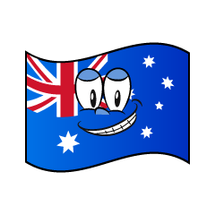 Grinning Australian Flag