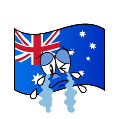 Crying Australian Flag