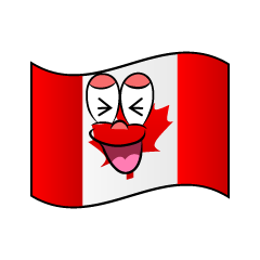 Laughing Canadian Flag