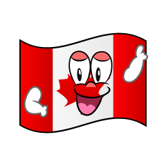 Posing Canadian Flag