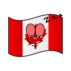 Sleeping Canadian Flag
