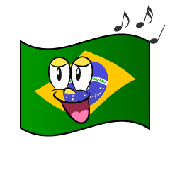 Singing Brazilian Flag