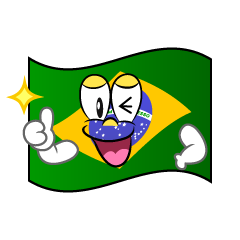Thumbs up Brazilian Flag