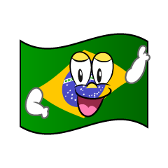 Posing Brazilian Flag
