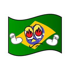Enthusiasm Brazilian Flag