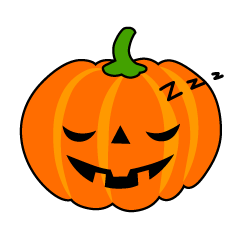 Sleeping Halloween Pumpkin