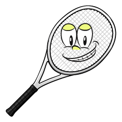 Grinning Tennis Racket