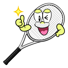 Thumbs up Tennis Racket