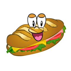 Smiling Baguette Sandwich