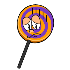 Depressed Halloween Lollipop
