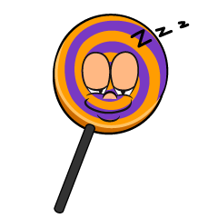 Sleeping Halloween Lollipop