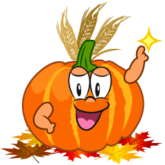Posing Thanksgiving Pumpkin