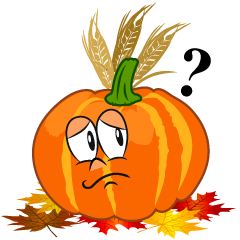 Thinking Thanksgiving Pumpkin