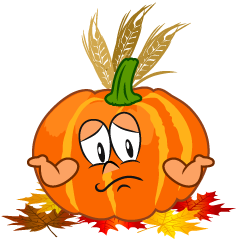 Troubled Thanksgiving Pumpkin