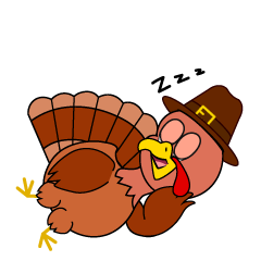 Sleeping Thanksgiving Turkey