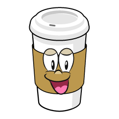 Smiling Paper Cup Coffee