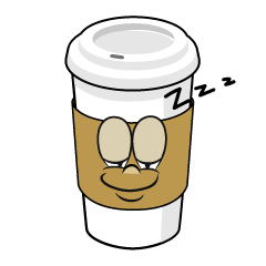 Sleeping Paper Cup Coffee