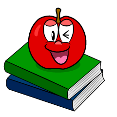 Laughing Apple and Book