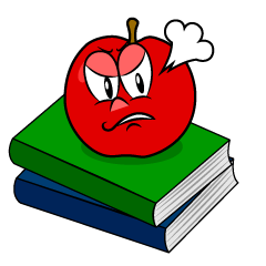 Angry Apple and Book