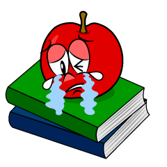 Crying Apple and Book
