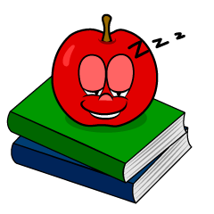 Sleeping Apple and Book