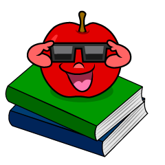 Cool Apple and Book