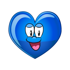 Smiling Blue Heart
