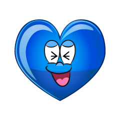 Laughing Blue Heart