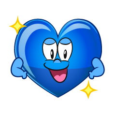 Glitter Blue Heart