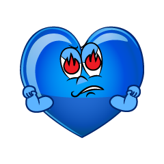 Enthusiasm Blue Heart