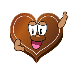 Posing Heart Chocolate