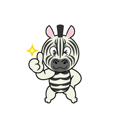 Thumbs Up Zebra