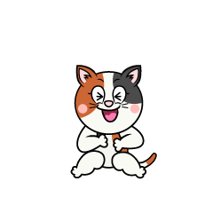 Laughing Calico Cat