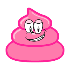 Grinning Pink Poop