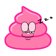 Sleeping Pink Poop