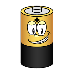 Grinning Battery
