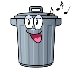 Singing Trash Can