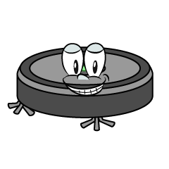 Grinning Robot Vacuum